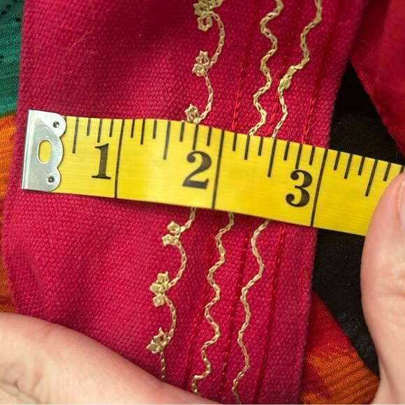 Hippie- boho- unbranded Ed pink embroidery crossbody tote bag- boho 70s - Picture 4 of 13